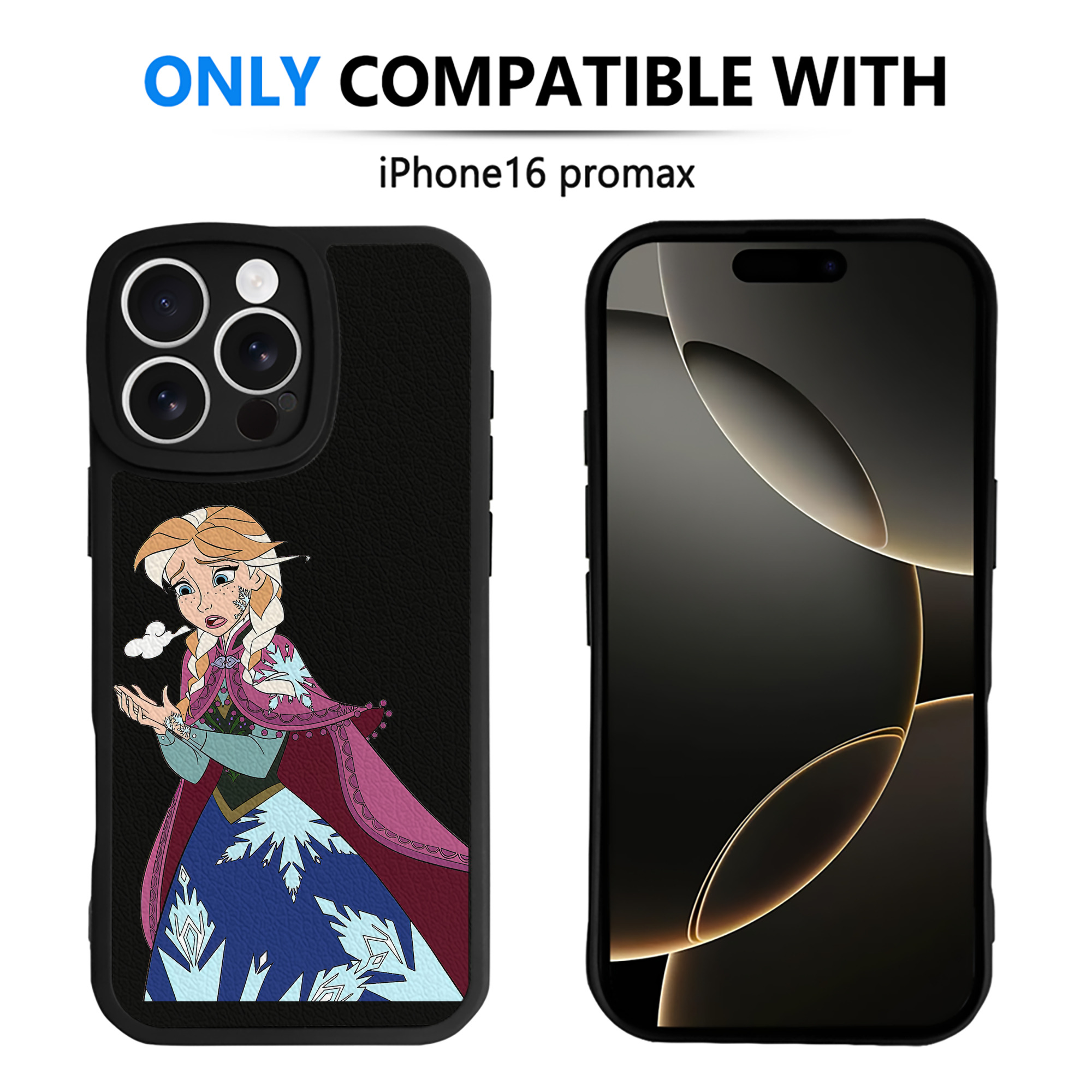 （画像用） アナと雪の女王 アンナ エルサ Frozen Anna Elsa 【iPhone 16シリーズ対応】シリコンスマホケース（レザー調） 材質：シリコン